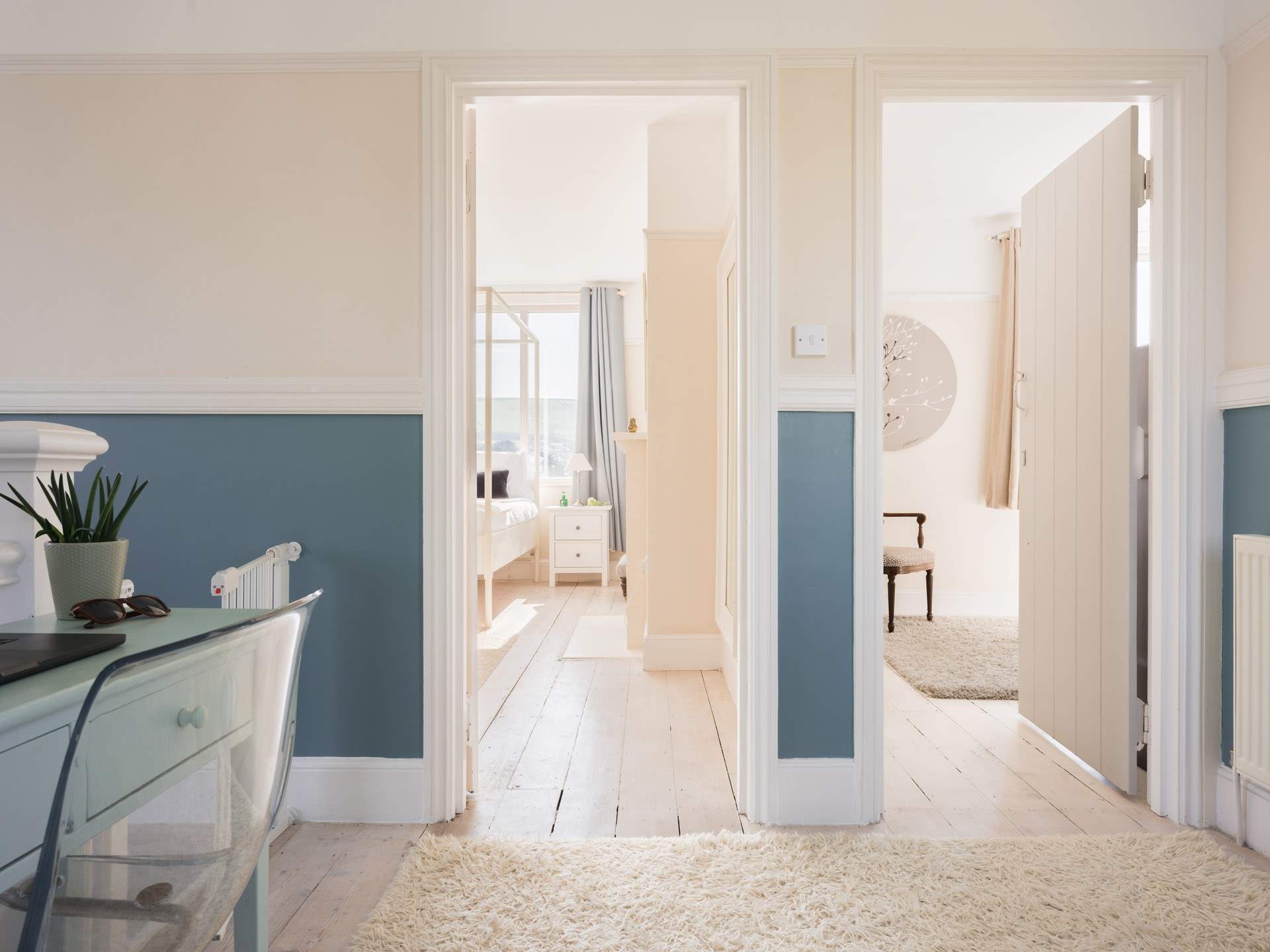 Head upstairs to find all of the bedrooms and family bathroom.