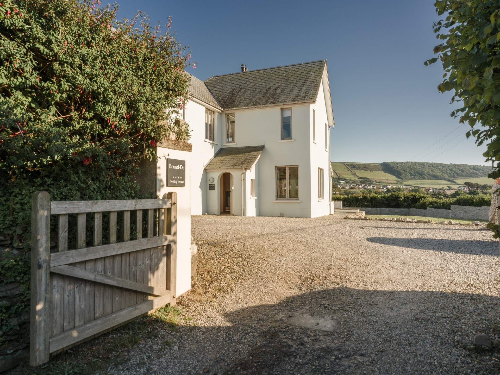 Pull through the gate and enjoy your holiday abode by the sea.