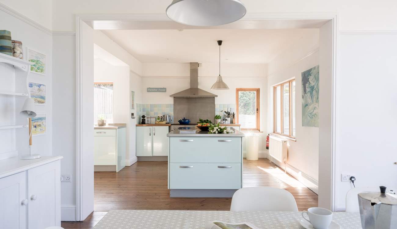 The kitchen/diner has oodles of space. 