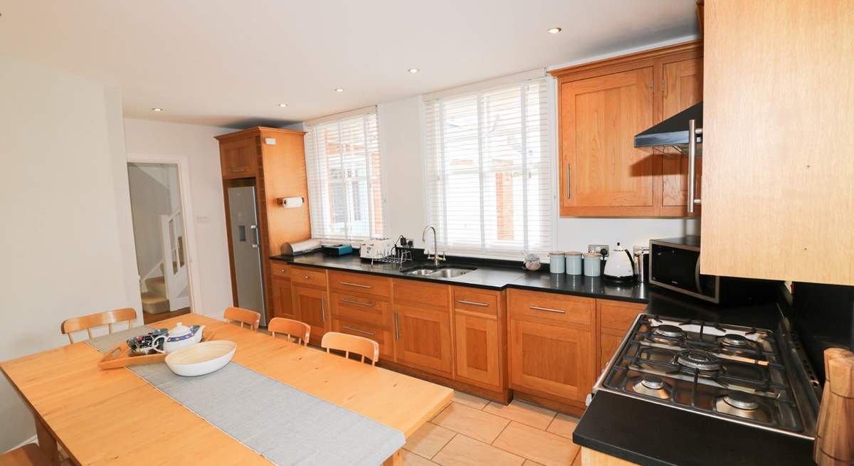 The large range cooker will help with meals during your stay. 