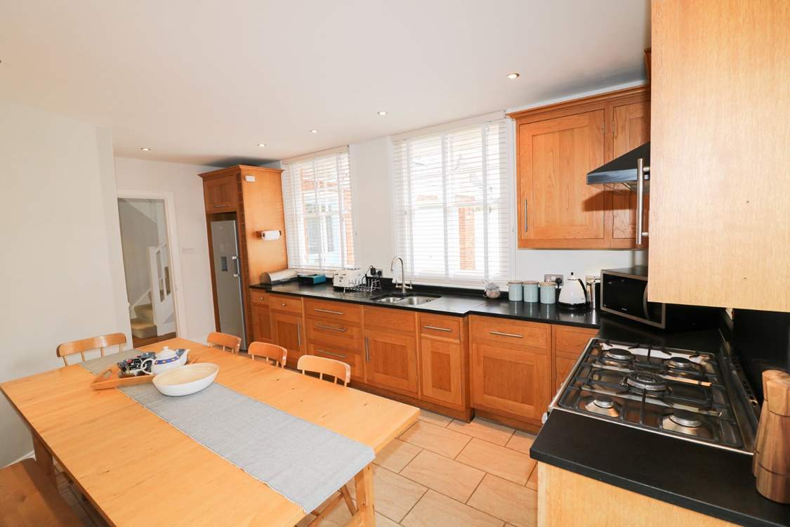The large range cooker will help with meals during your stay.