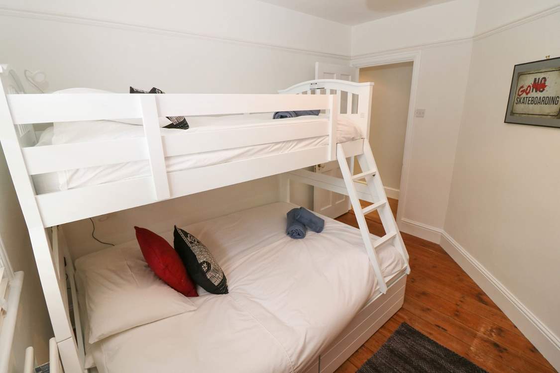 The children will love the bunk-beds on the ground floor.