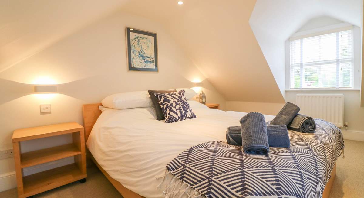 A restful double bedroom.