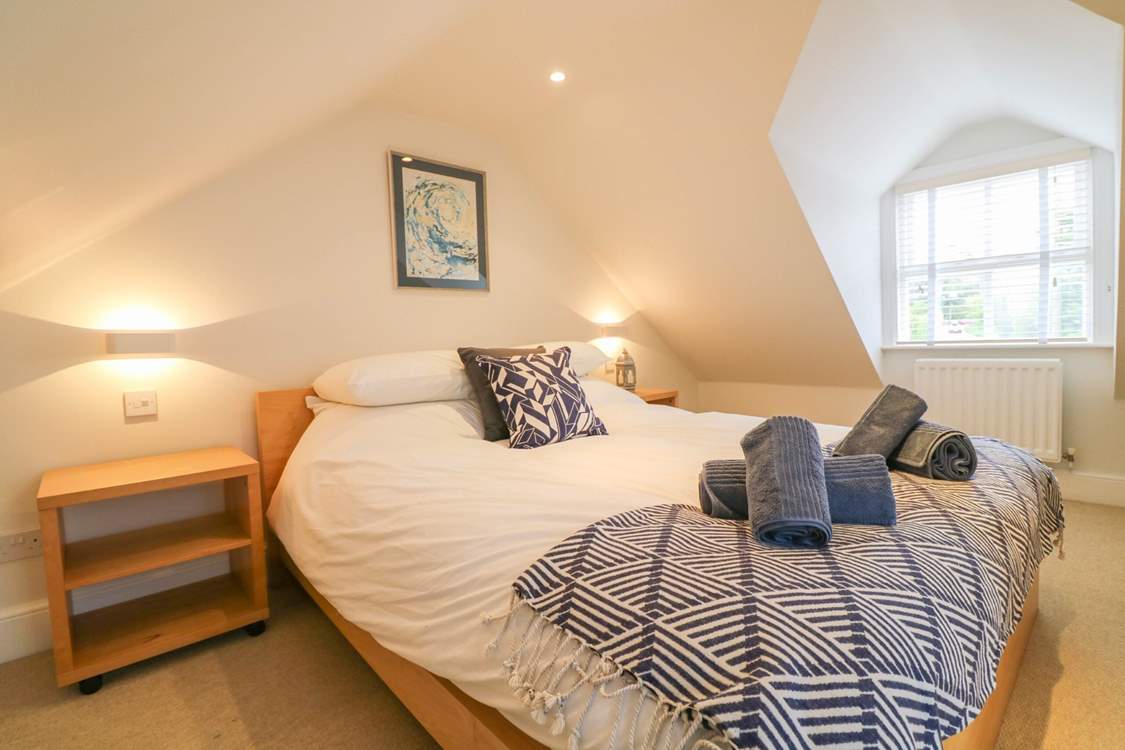 A restful double bedroom.