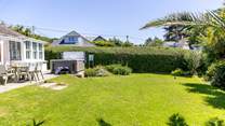 The well-kept garden. 