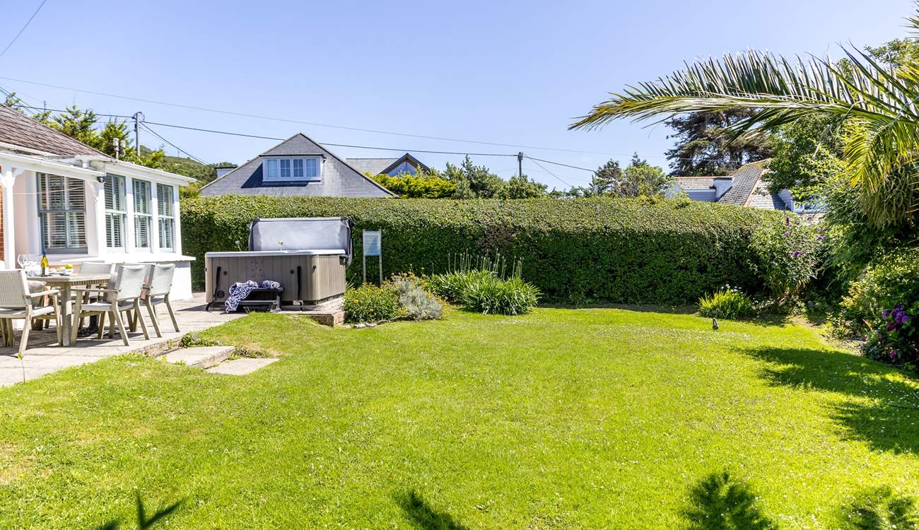 The well-kept garden. 