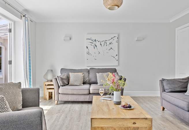 Pastel shades invite you to relax and unwind. 