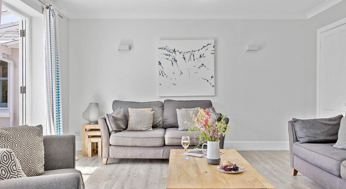 Pastel shades invite you to relax and unwind. 