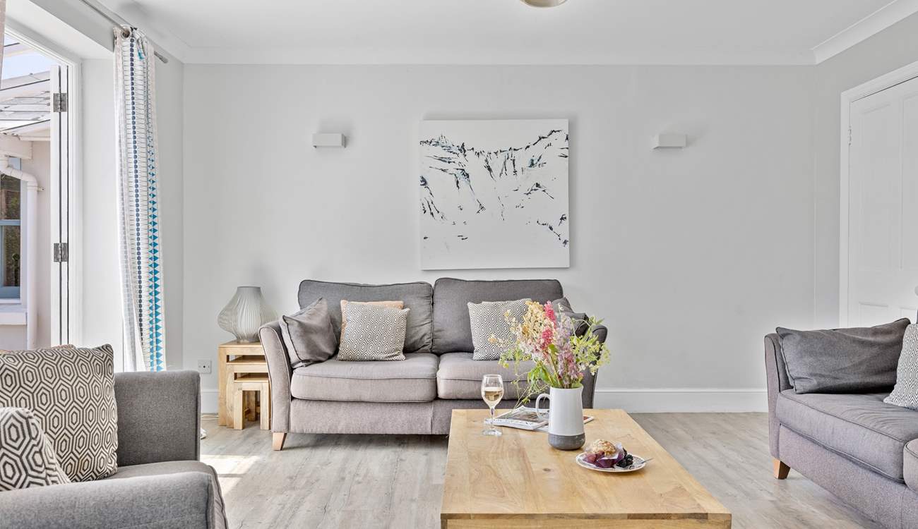 Pastel shades invite you to relax and unwind. 