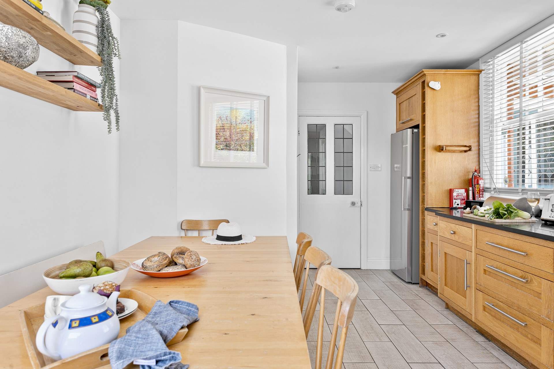 Gather everyone around the table to chat about the adventures of the day. 