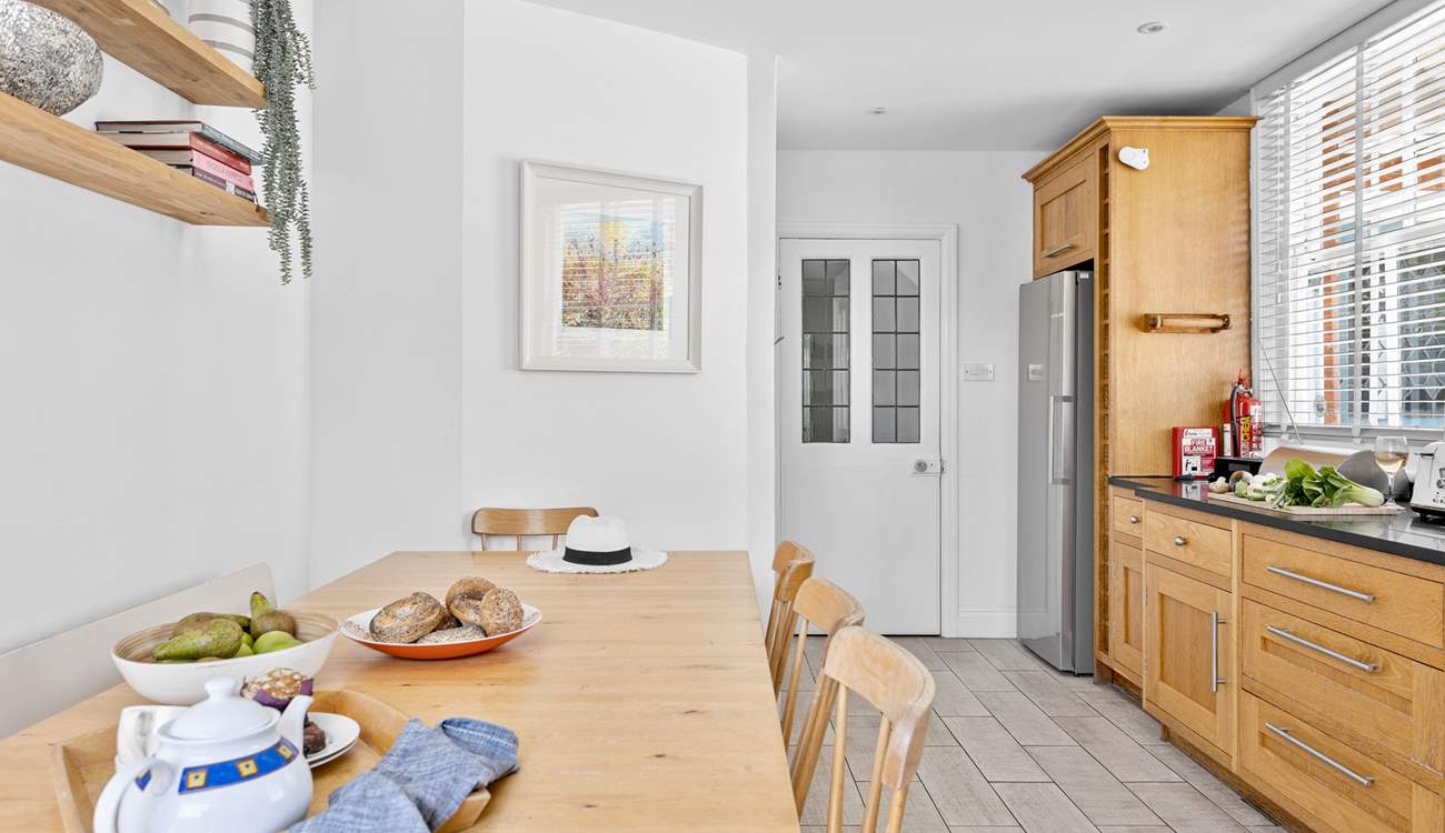 Gather everyone around the table to chat about the adventures of the day. 