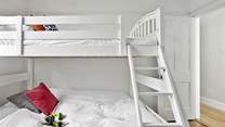 The bunk-beds in bedroom 3.