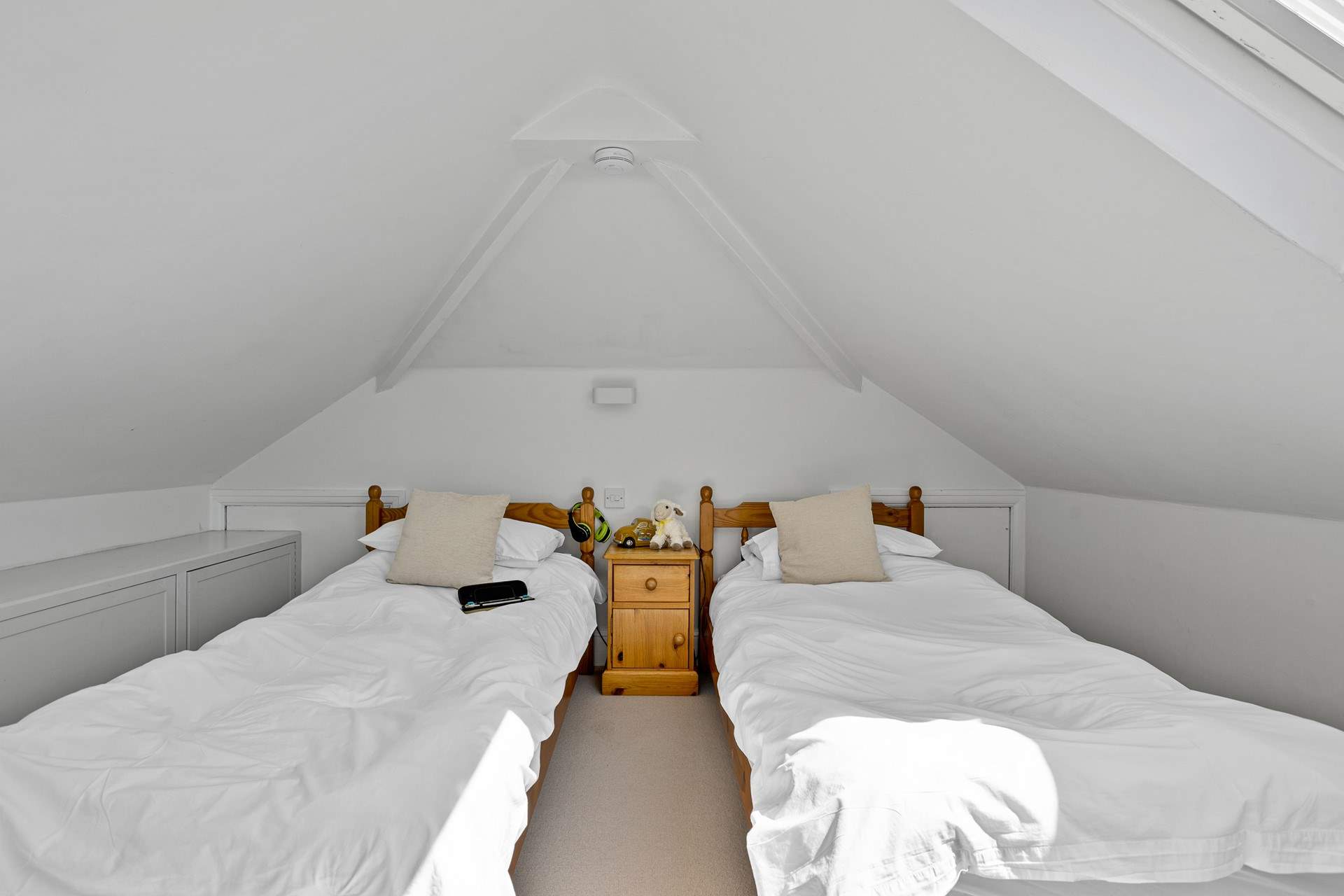 Twin beds, perfect for either adults or children. 