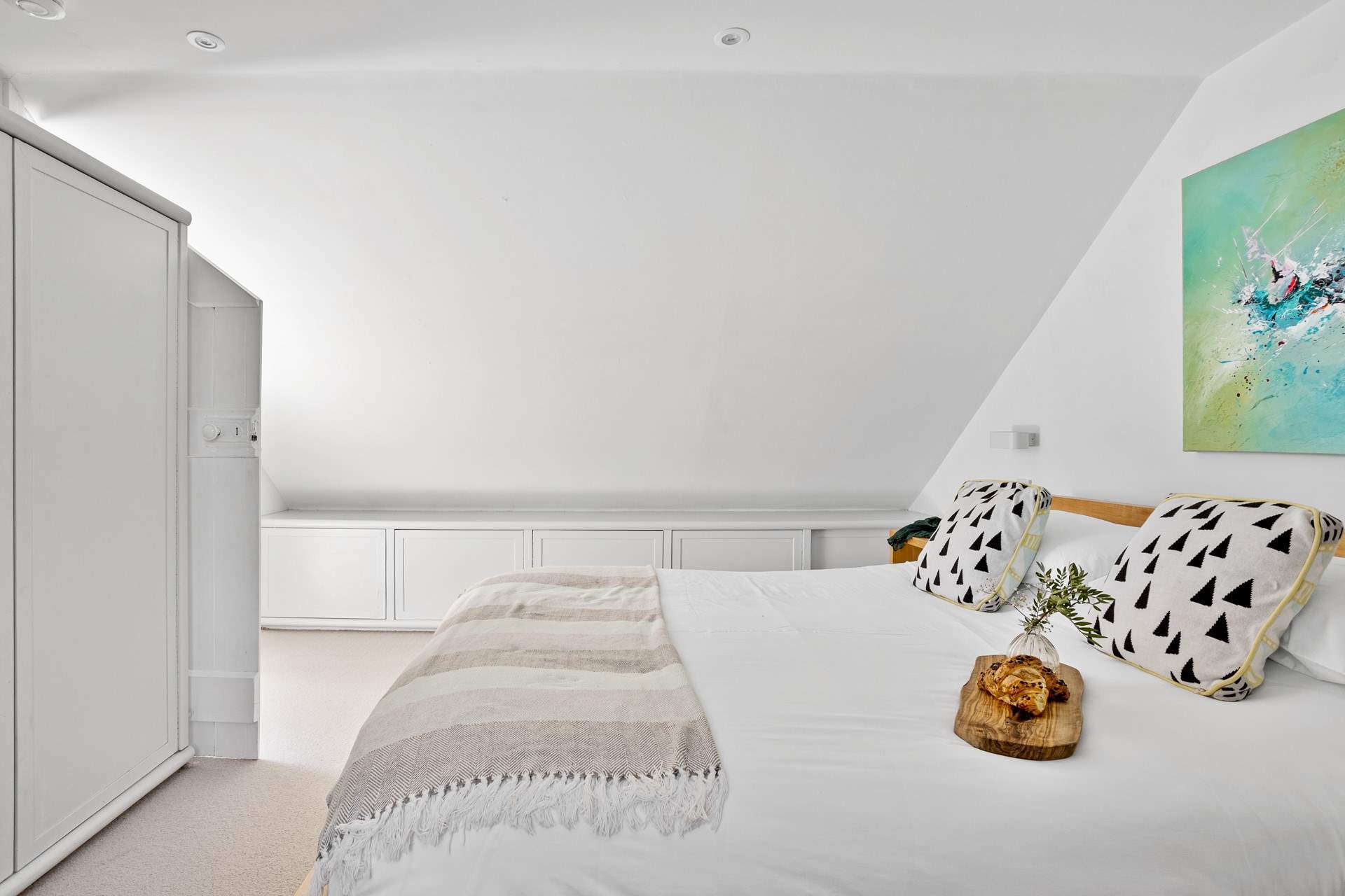 This gorgeous bedroom is on the first floor. 