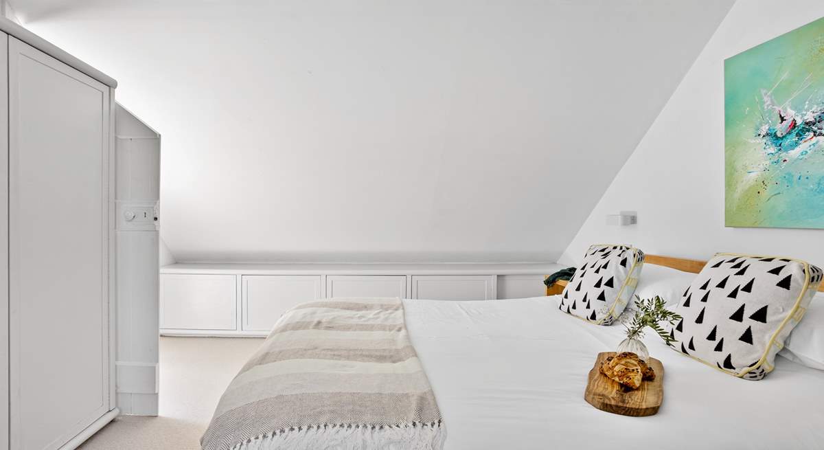 This gorgeous bedroom is on the first floor. 