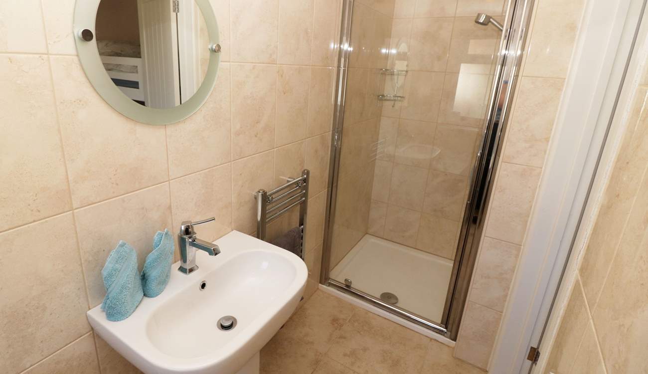 The bunk room has an en suite shower-room. 