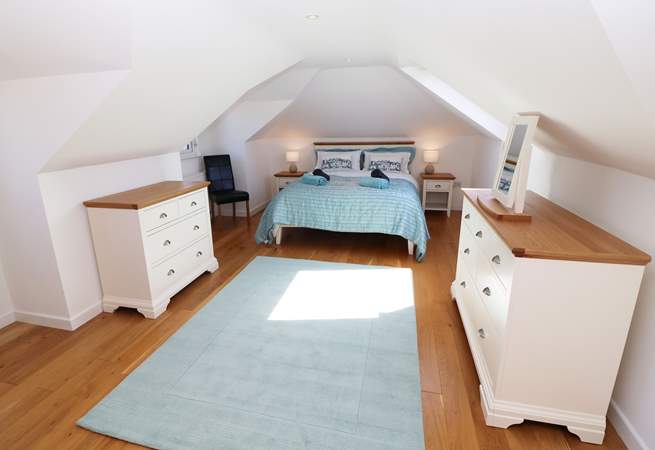 The pretty principal bedroom is on the first floor. 