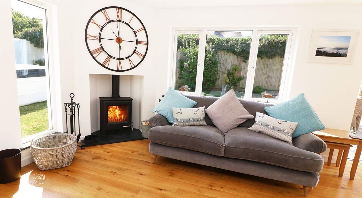 The warming wood-burner will keep you cosy on cooler evenings.