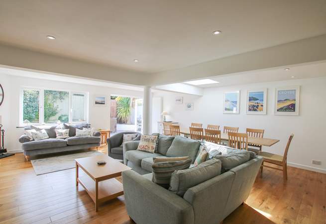 Spacious open plan interiors await. 