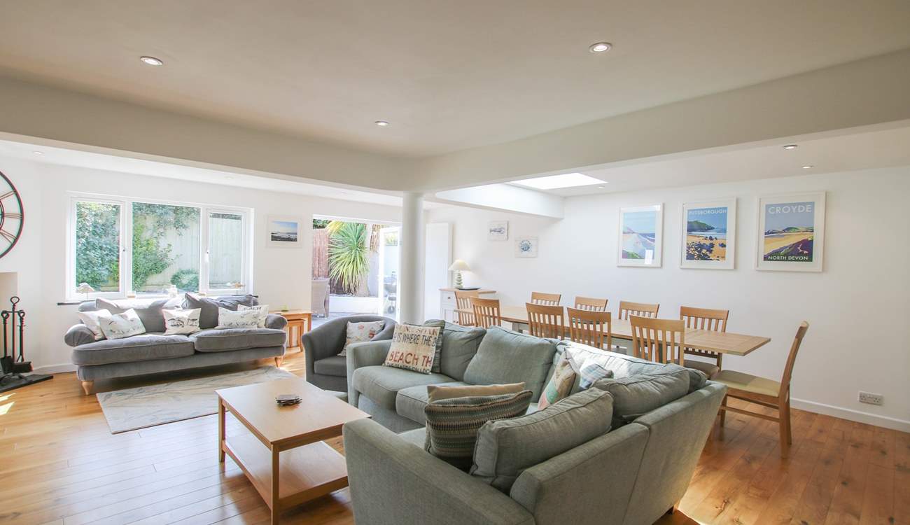 Spacious open plan interiors await. 