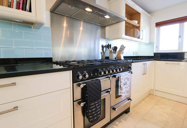 Cook up a feast on the dual fuel range cooker. 