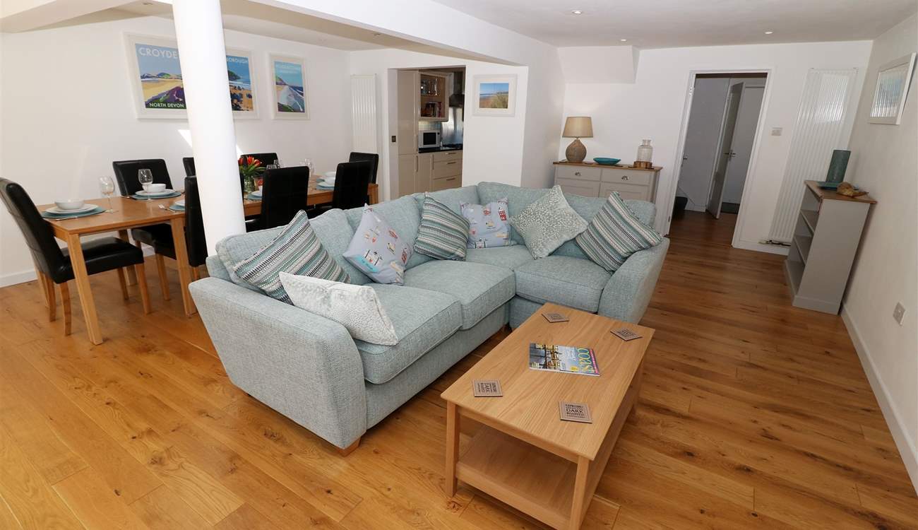 Snuggle up on the corner sofa.