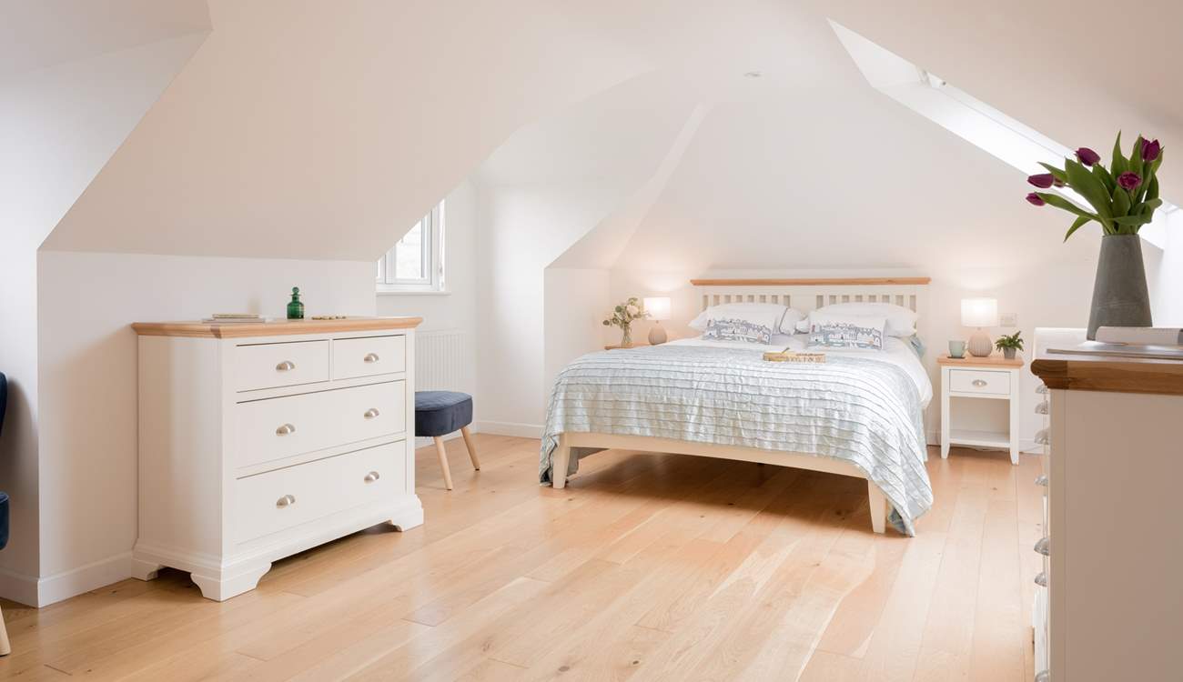 This gorgeous bedroom sits on the first floor with an en suite bedroom.