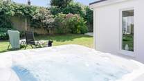 Hot tub time with privacy.