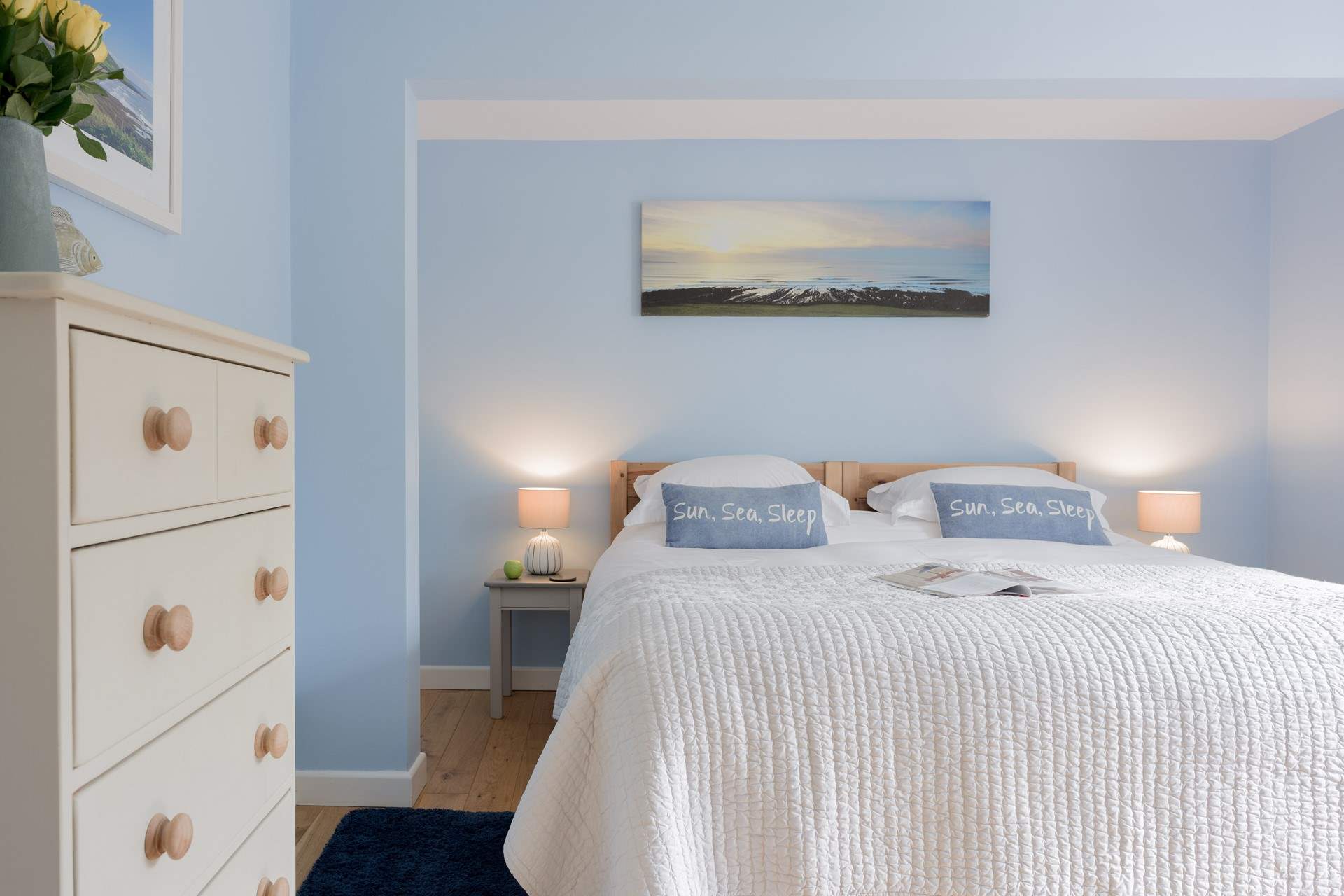 Coastal themes create a lovely relaxed feeling.