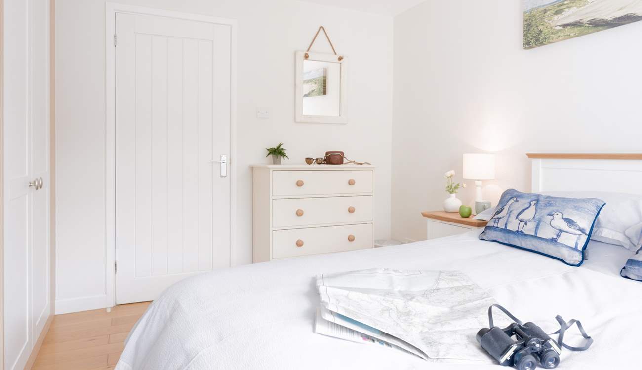 Muted tones and a lovely costal theme. 