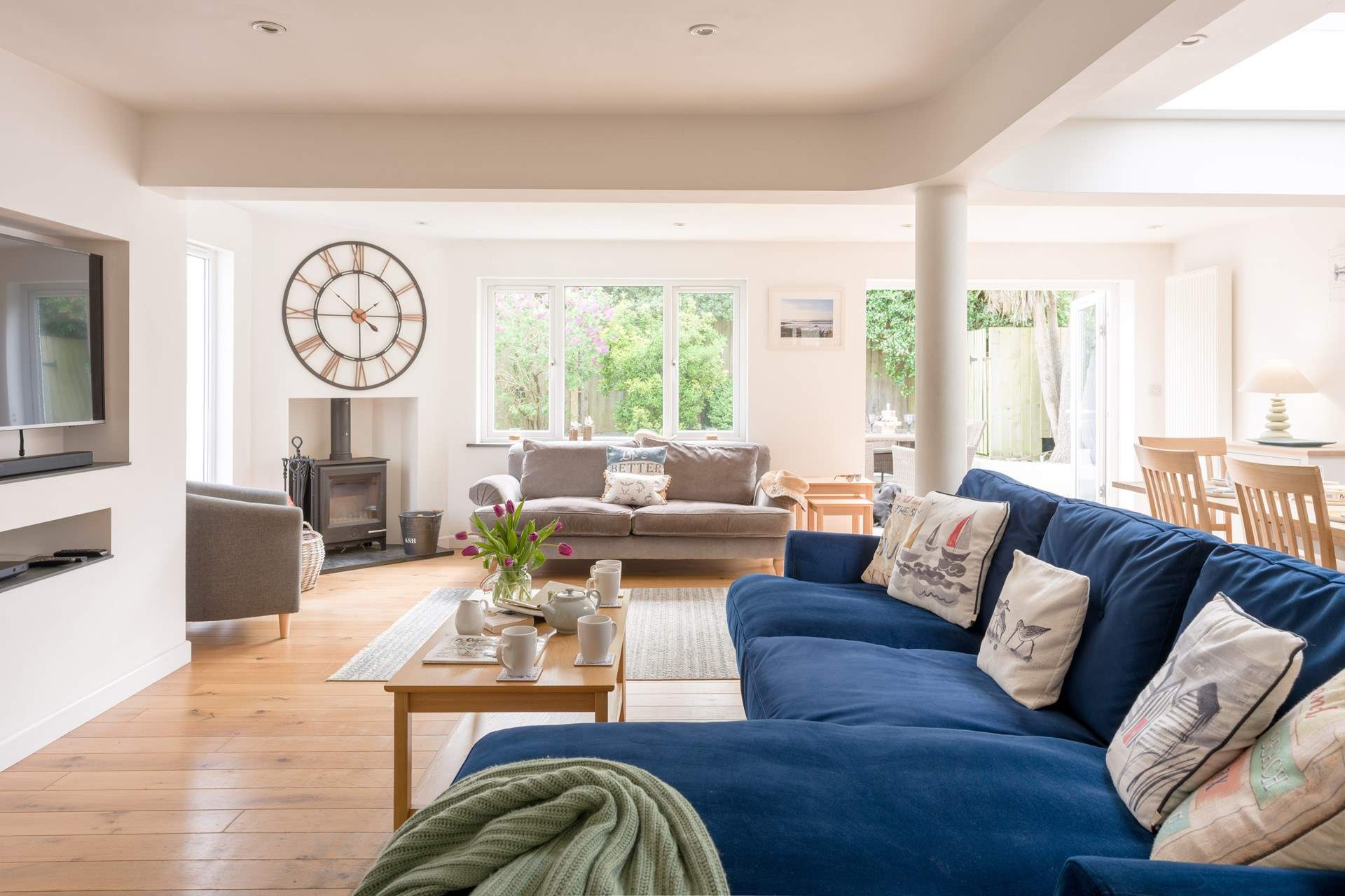 The open plan layout gives everyone space to relax into their surroundings.