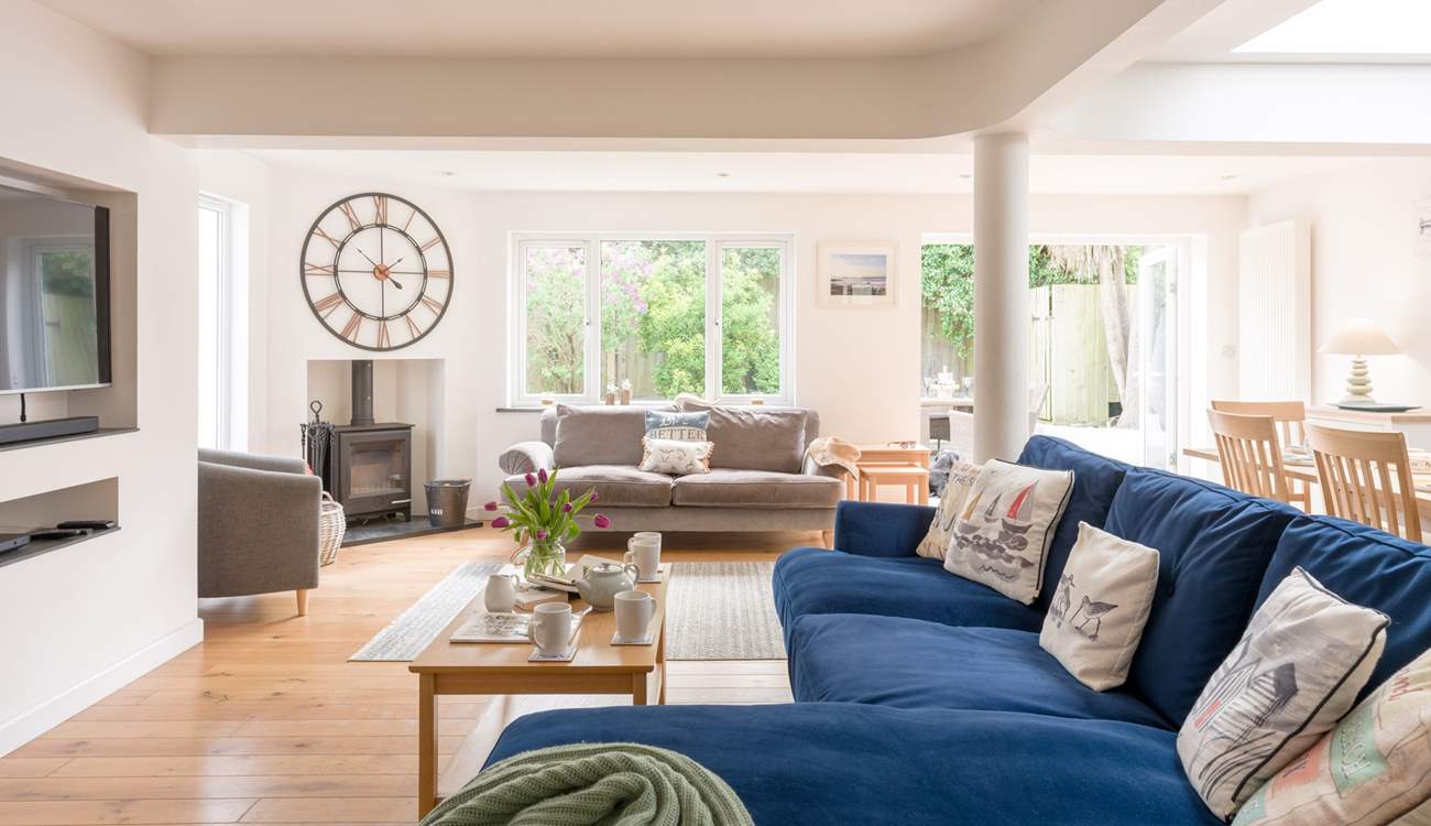 The open plan layout gives everyone space to relax into their surroundings.