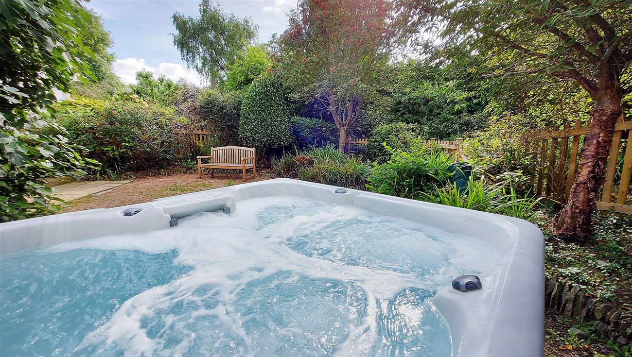 Bliss after a day out and about - please note there is an additional charge for the hot tub.