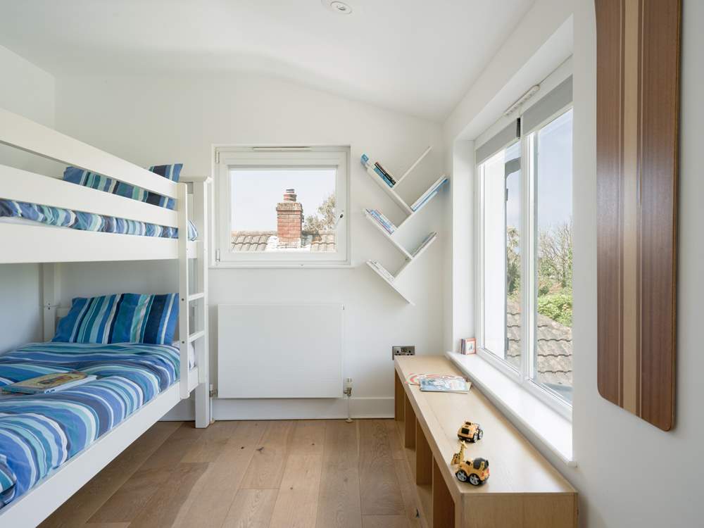 The bunk-beds are perfect for children.