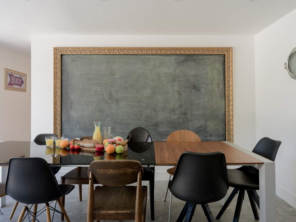Gather everyone around the table to chat about the adventures of the day.