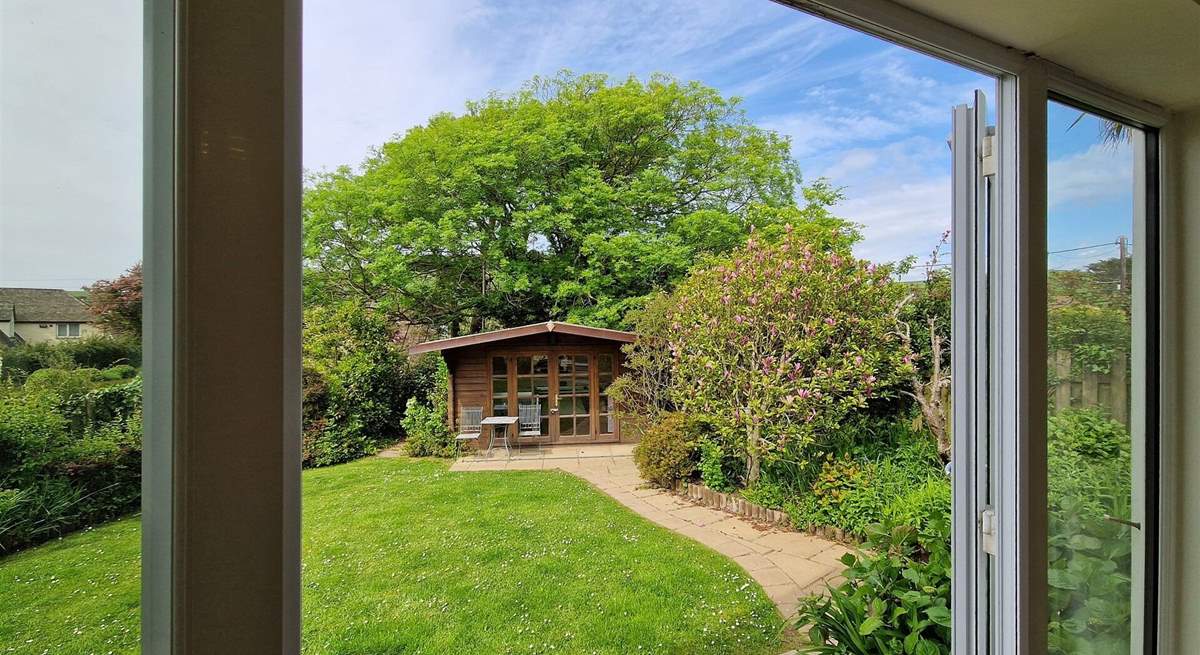 The games-room at the bottom of the garden. 