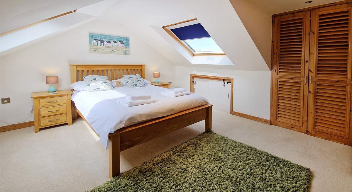 One of the spacious bedrooms. 