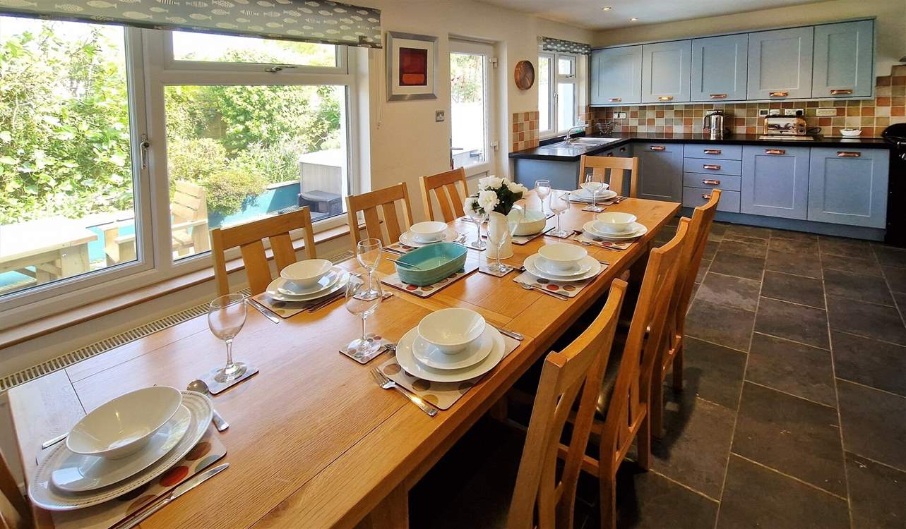 Gather everyone around the table in the kitchen-diner to enjoy a holiday meal.
