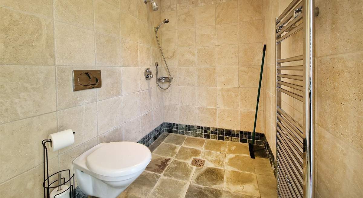 The wet-room is ideal for rinsing salty toes after a day on the beach. 