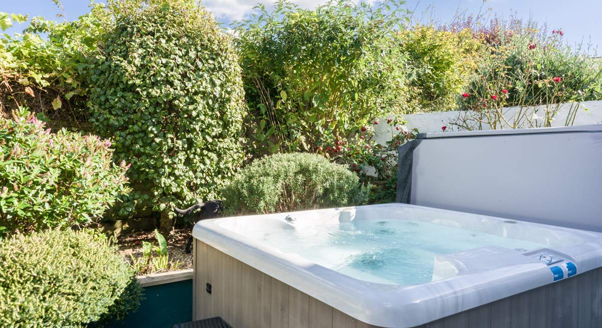 Time to relax into the hot tub.