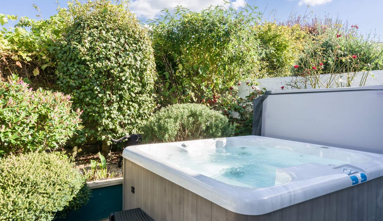 Time to relax into the hot tub.