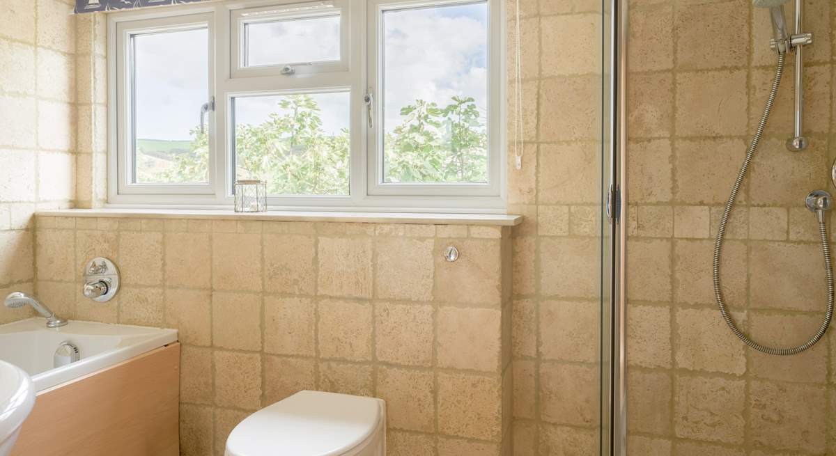 After a shower look out over the rooftops of Croyde.