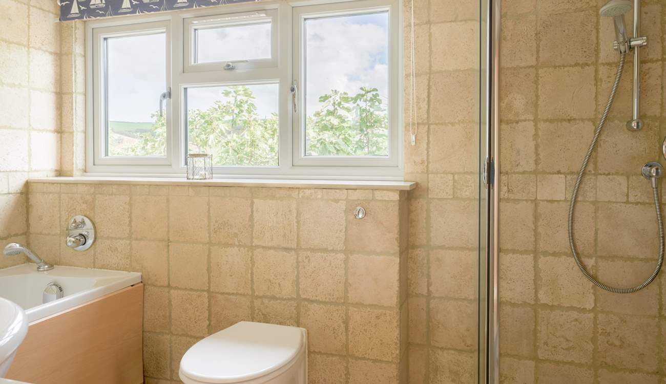 After a shower look out over the rooftops of Croyde.