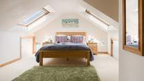 One of the spacious bedrooms. 
