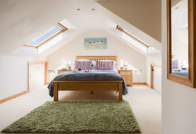 One of the spacious bedrooms. 