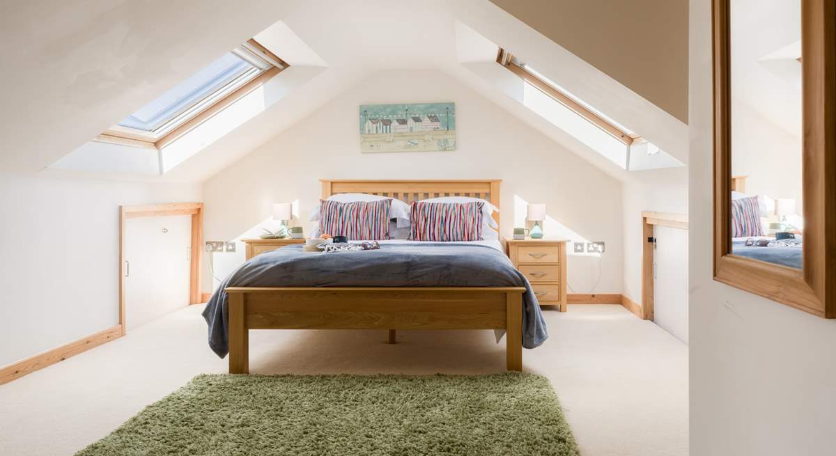 One of the spacious bedrooms. 