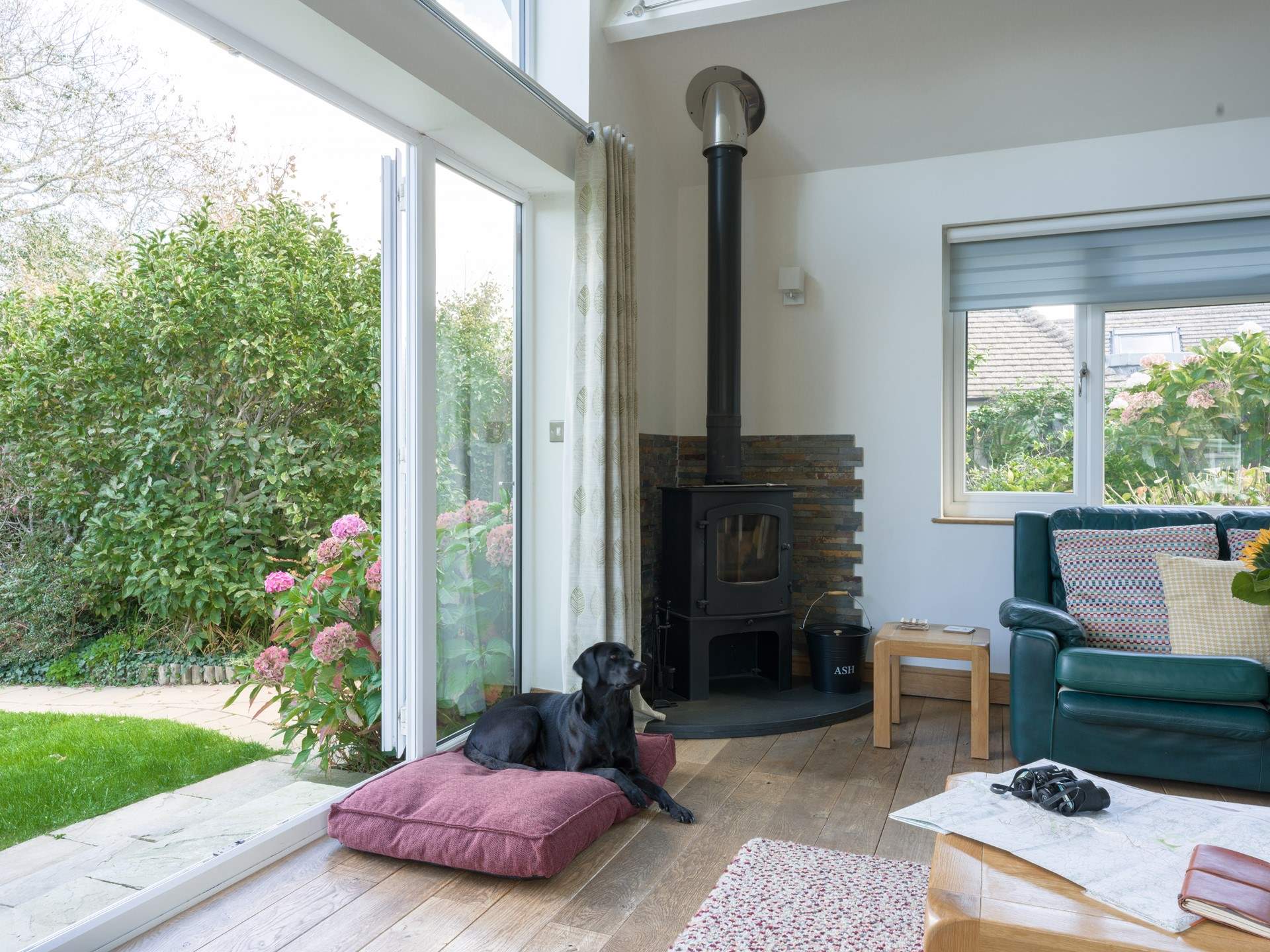 Swing open the doors on a sunny day or light the fire on a chilly morning.