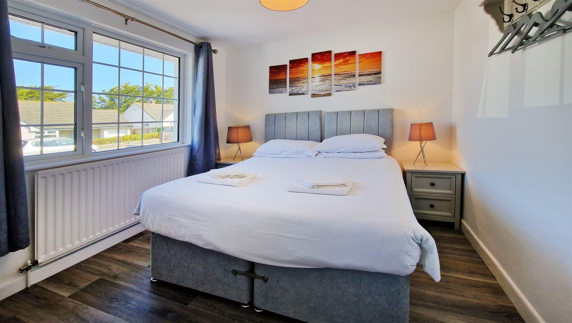 Bedroom 2 can be made up as a king or a twin.