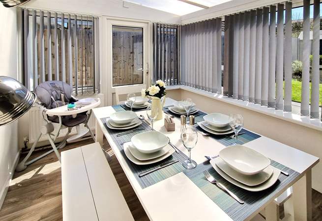 The wonderfully light dining space.