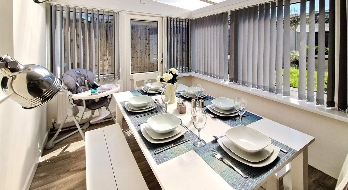The wonderfully light dining space.